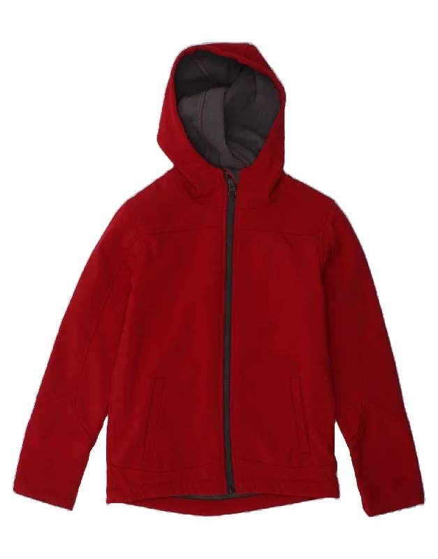 men's warm and insulated jackets -MOUNTAIN WAREHOUSE Girls Hooded Windbreaker Jacket 7-8 Years Red Polyester