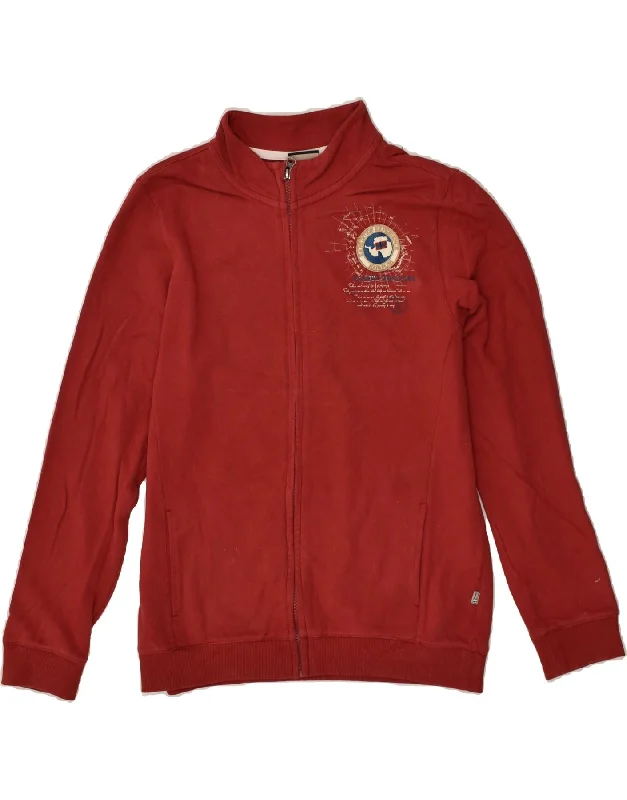 men's down-filled jackets -NAPAPIJRI Boys Tracksuit Top Jacket 13-14 Years Red Cotton