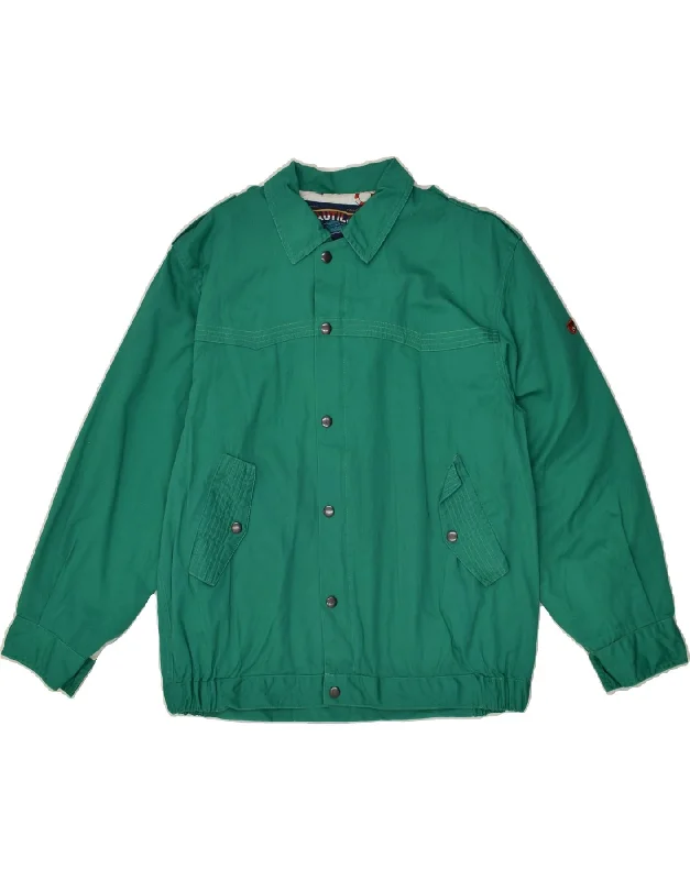 men's zip-up fleece jackets -NAUTILUS Boys Military Bomber Jacket 13-14 Years Green