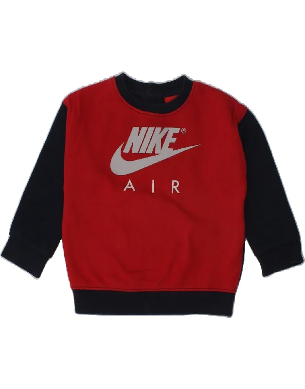 men's soft cotton hoodies -NIKE Baby Boys Graphic Sweatshirt Jumper 12-18 Months Medium Red