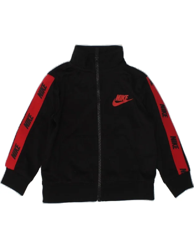 men's softshell jackets -NIKE Baby Boys Tracksuit Top Jacket 9-12 Months Black Polyester