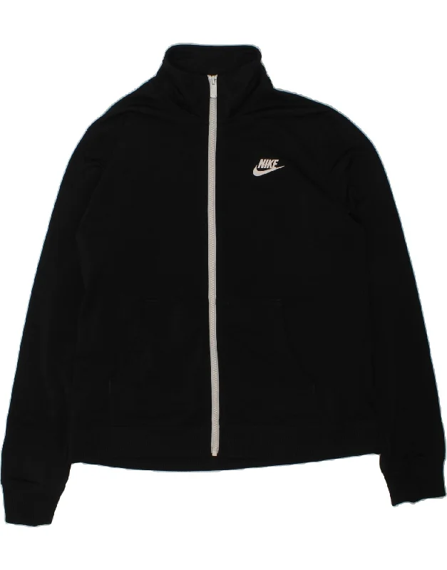 men's warm jackets for fall -NIKE Boys Tracksuit Top Jacket 11-12 Years Medium  Black Polyester