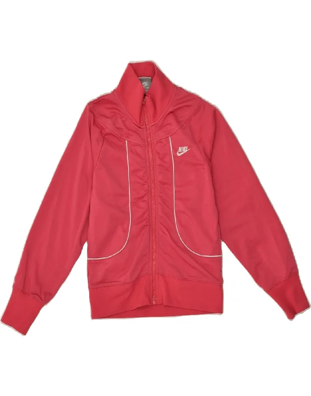 men's versatile jackets for fall -NIKE Girls Tracksuit Top Jacket 7-8 Years XL Pink Polyester