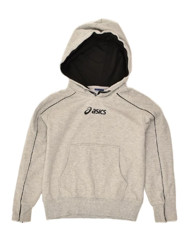 men's hoodie sweatshirt for weekend -OASIS Boys Hoodie Jumper 9-10 Years Grey Cotton