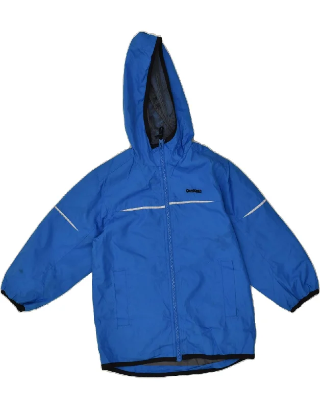 men's insulated jackets for snow -OSH KOSH Boys Hooded Rain Jacket 5-6 Years Medium Blue Polyester