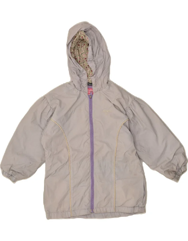 men's zip-up hooded jackets -OSH KOSH Girls Hooded Windbreaker Jacket 4-5 Years Grey Polyester