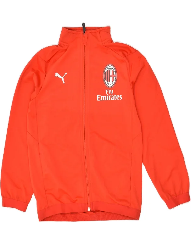 men's wool jackets -PUMA Boys Fly Emirates Tracksuit Top Jacket 11-12 Years Red Polyester