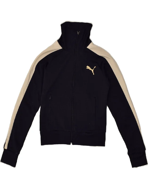 men's work jackets -PUMA Boys Tracksuit Top Jacket 15-16 Years Small  Black Polyester