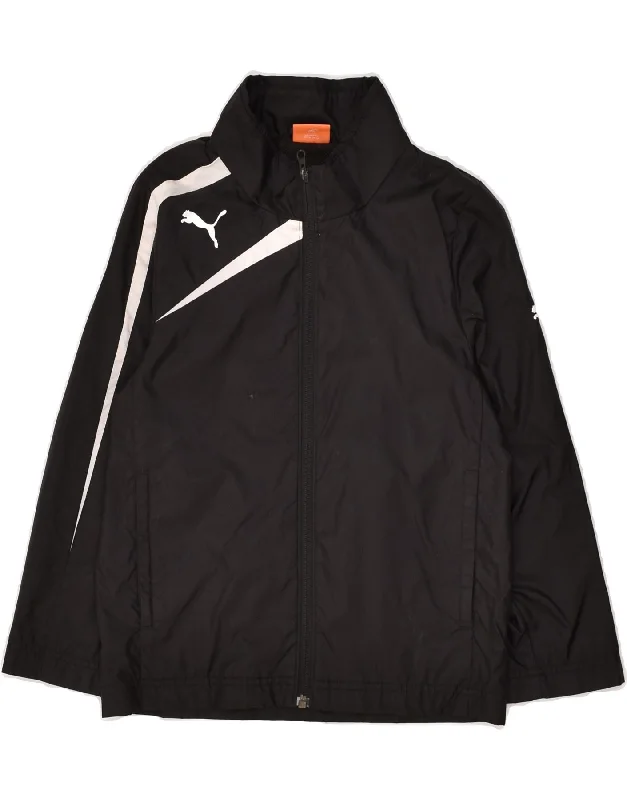 men's tailored jackets -PUMA Boys Tracksuit Top Jacket 7-8 Years Black