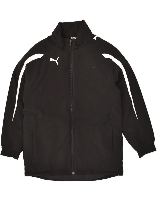 men's heavy-duty jackets for winter -PUMA Boys Tracksuit Top Jacket 9-10 Years Medium Black