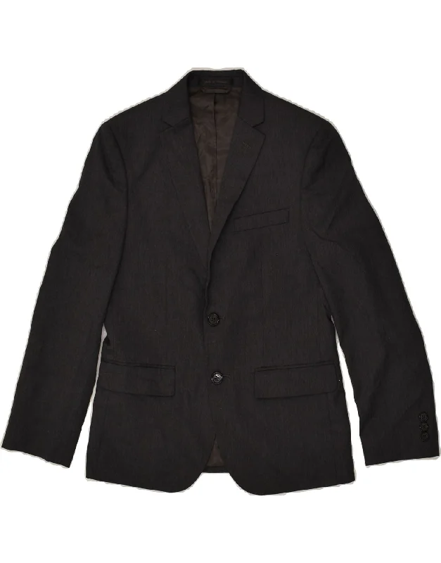 men's stylish jackets for winter -RALPH LAUREN Boys 2 Button Blazer Jacket 13-14 Years Grey Polyester