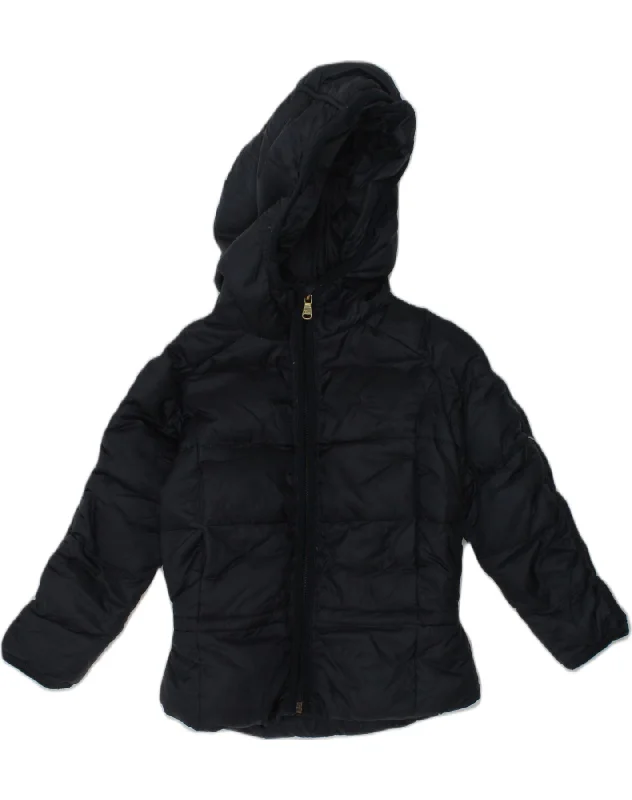 men's slim-fit jackets -RALPH LAUREN Girls Hooded Padded Jacket 3-4 Years Navy Blue Nylon