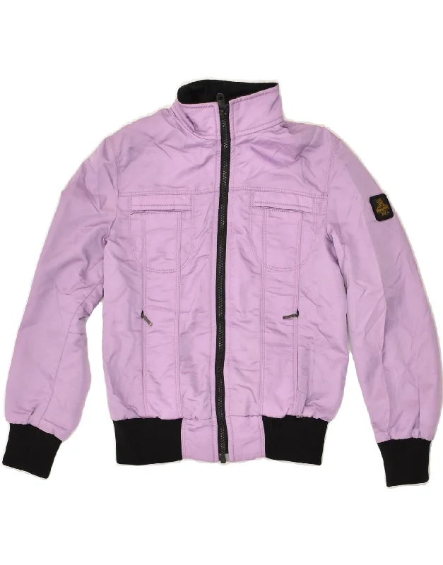 men's winter coats with fur -REFRIGIWEAR Girls Bomber Jacket 7-8 Years Purple