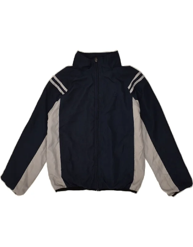 men's stylish parkas -STARTER Boys Tracksuit Top Jacket 7-8 Years Medium Navy Blue Colourblock