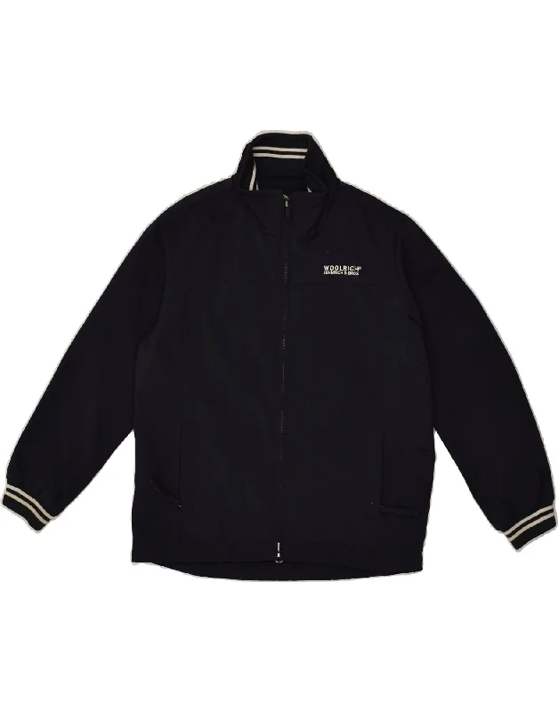 men's lightweight jackets -WOOLRICH Boys Bomber Jacket 7-8 Years Navy Blue Nylon